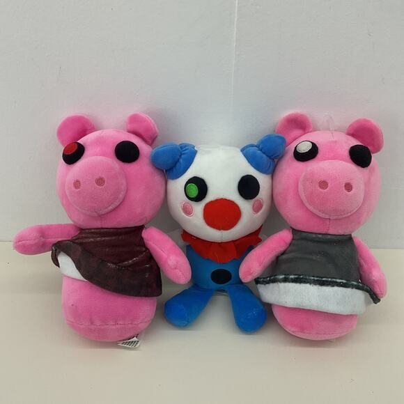 PIGGY Character Plush Lot Clown Pigs Stuffed Toys - Picture 1 of 4